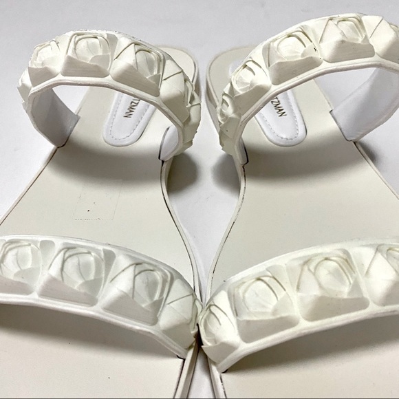 Stuart Weitzman Rosita Two Band Slide Sandal Size 8.5 N Summer Casual - Picture 5 of 11